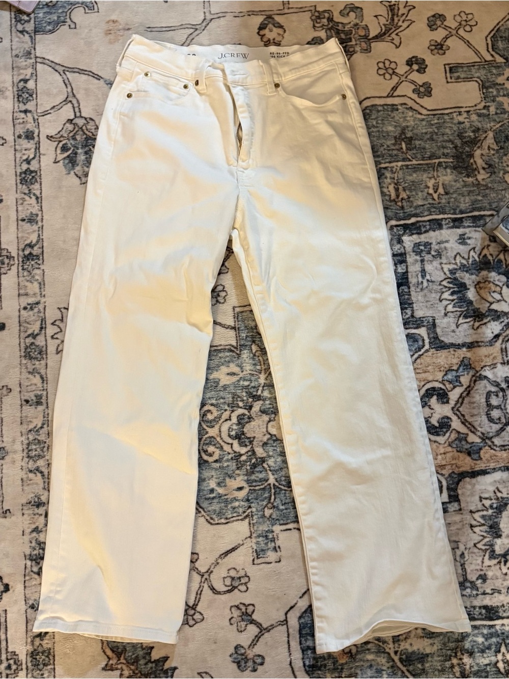 J. Crew Women’s White Straight-Leg Jeans